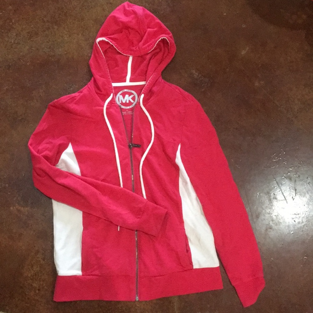 Michael Kors pink full zip jacket. EUC